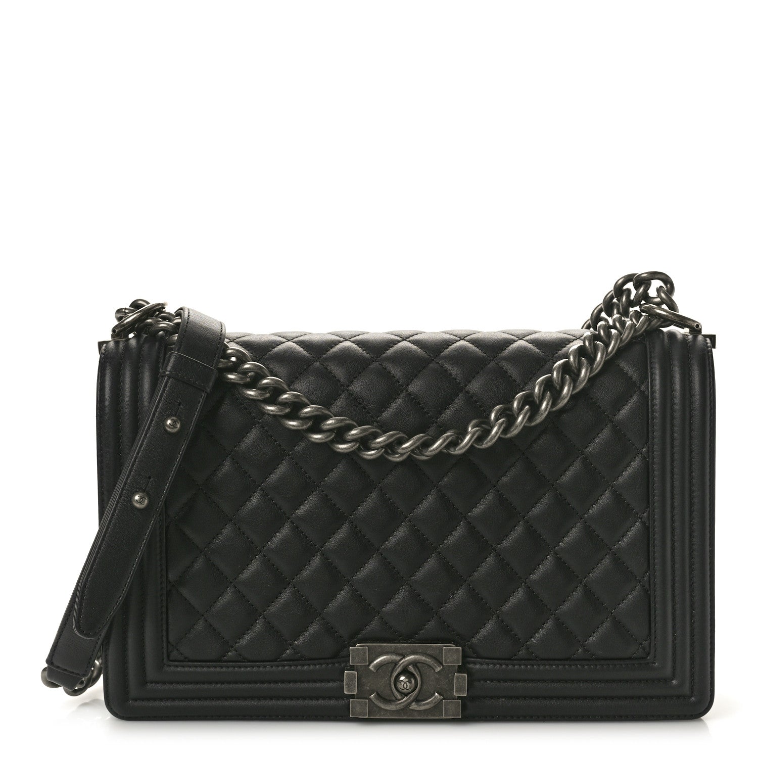 Chanel Calfskin Quilted New Medium Boy Flap Black 1 of 14