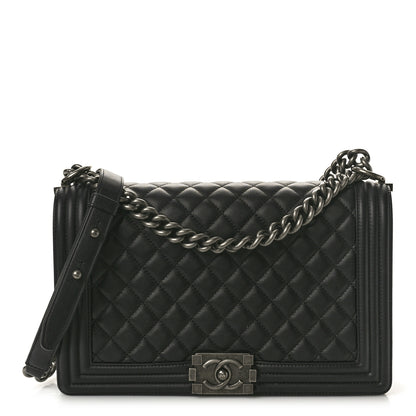 Chanel Calfskin Quilted New Medium Boy Flap Black 1 of 14