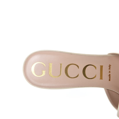 Gucci Malaga Kid Crystal Square G Madelyn Mules 39 Vintage White 7 of 9