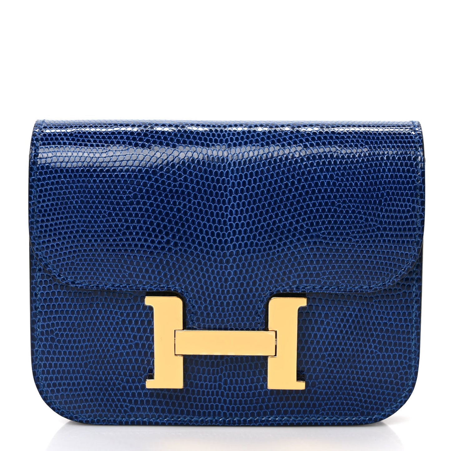 Lizard Constance Slim Wallet Bleu Saphir
