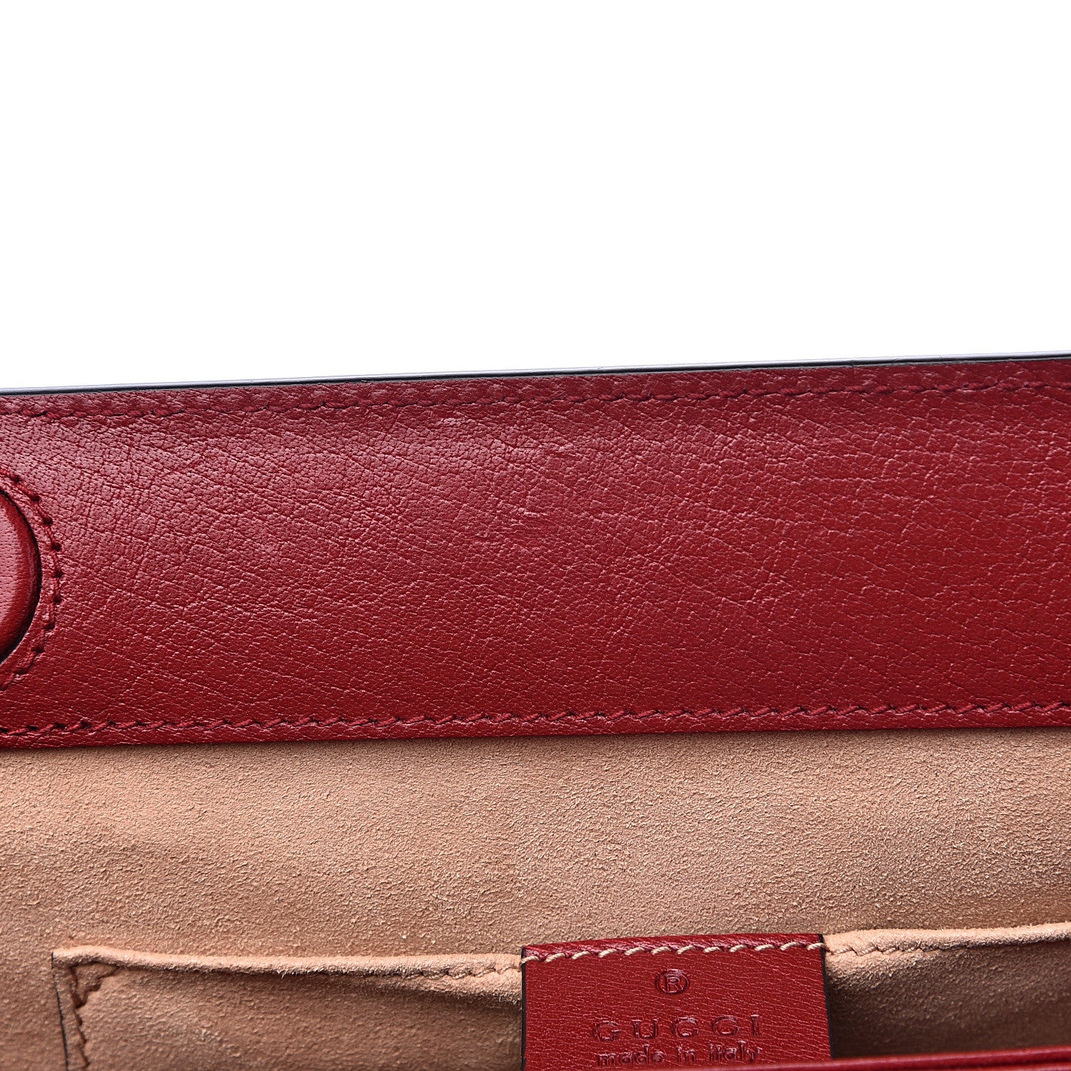 Gucci Suede Calfskin Web Small Ophidia Chain Shoulder Bag New Blue Romantic Cherry 13 of 13