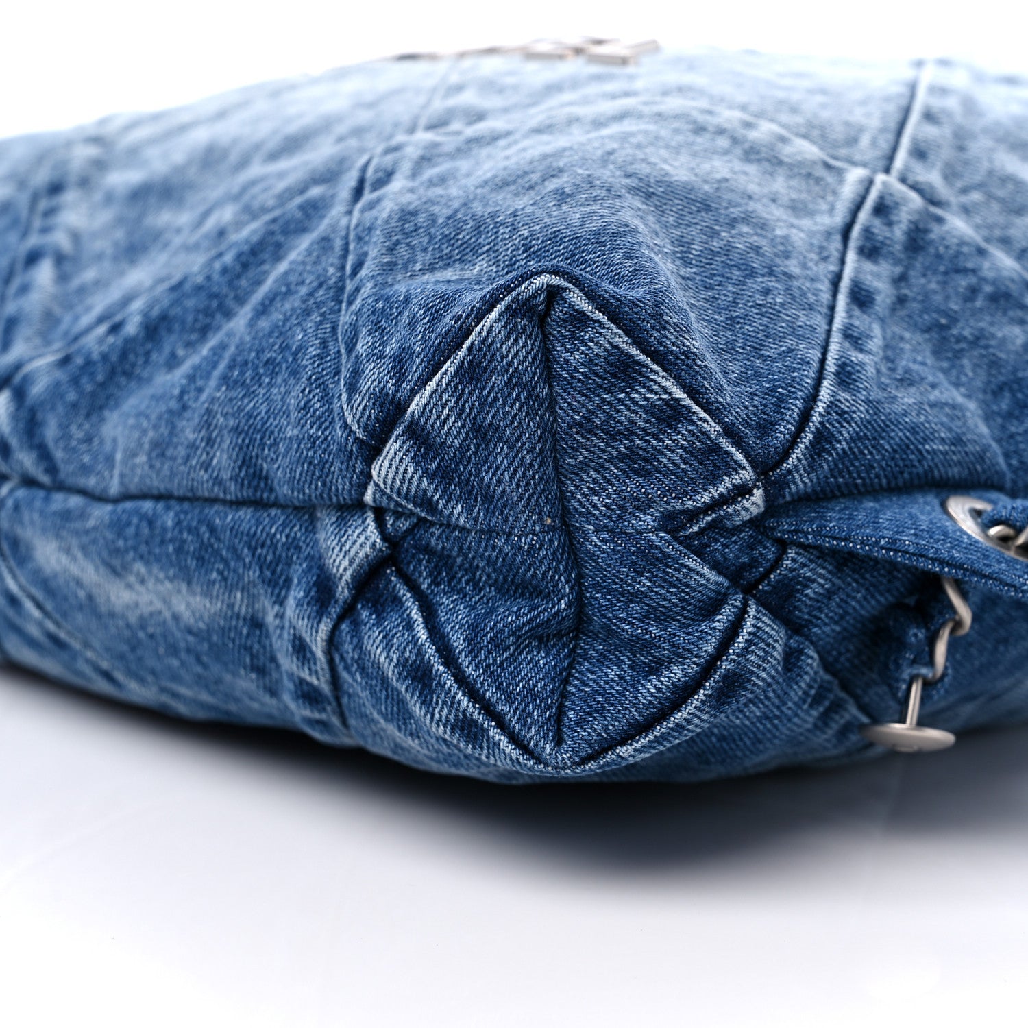 Chanel Denim Quilted Chanel 22 Backpack Blue 9 of 9