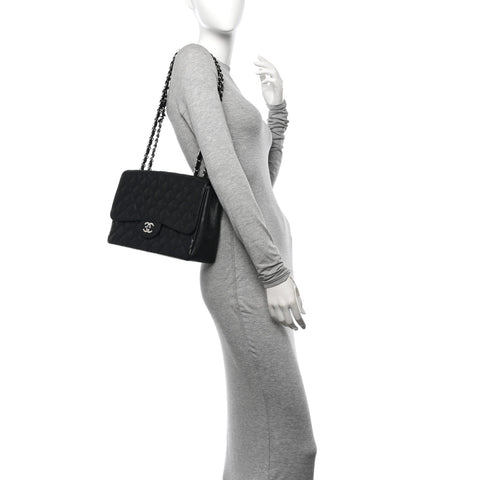 Caviar Quilted Jumbo Single Flap Black