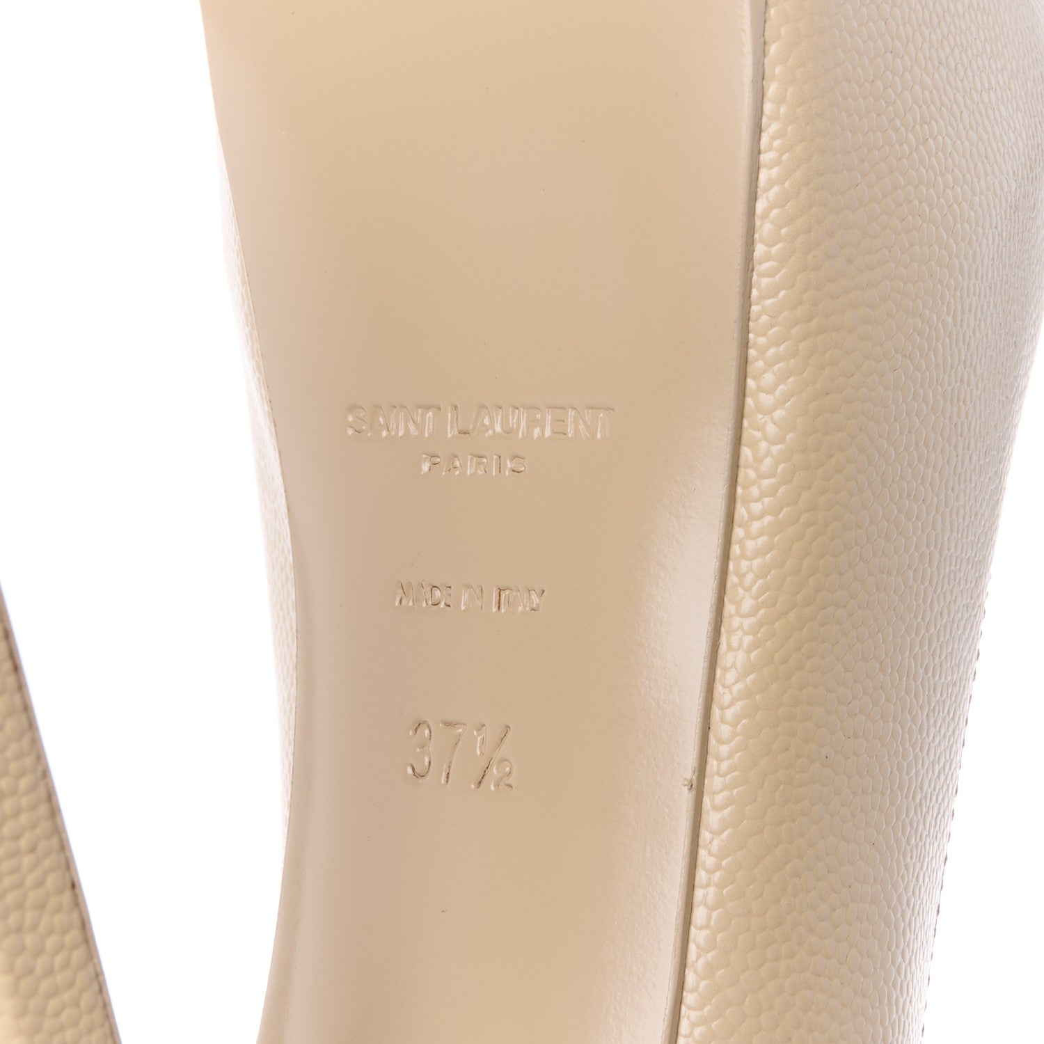 Saint Laurent Vernigolf Tribute Two 105 Platform Pumps 37.5 Nude Powder 9 of 10