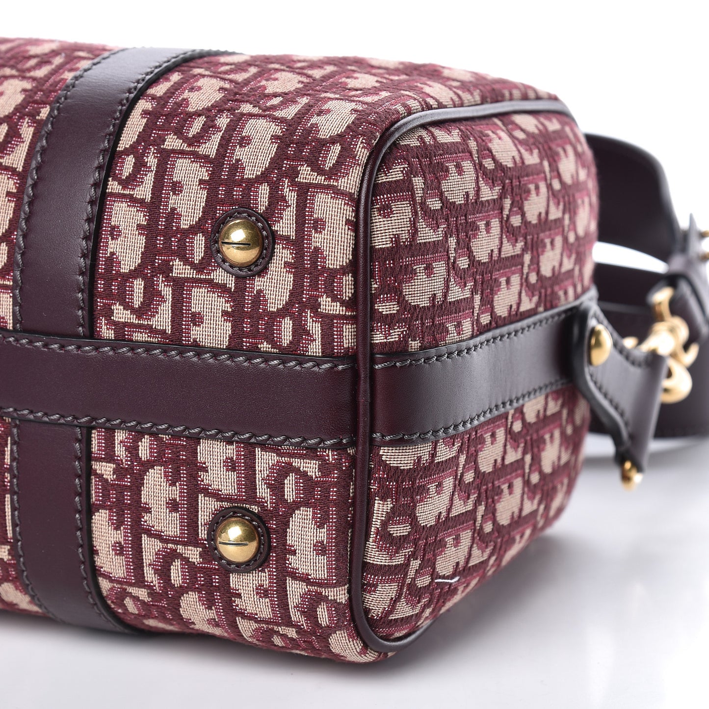 Oblique Boston Bag Bordeaux