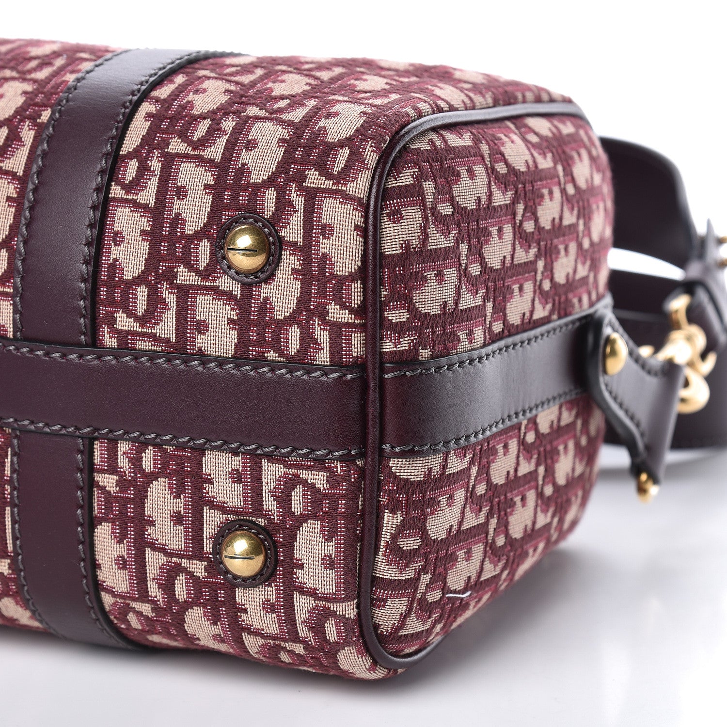 Christian Dior Oblique Boston Bag Bordeaux 10 of 12