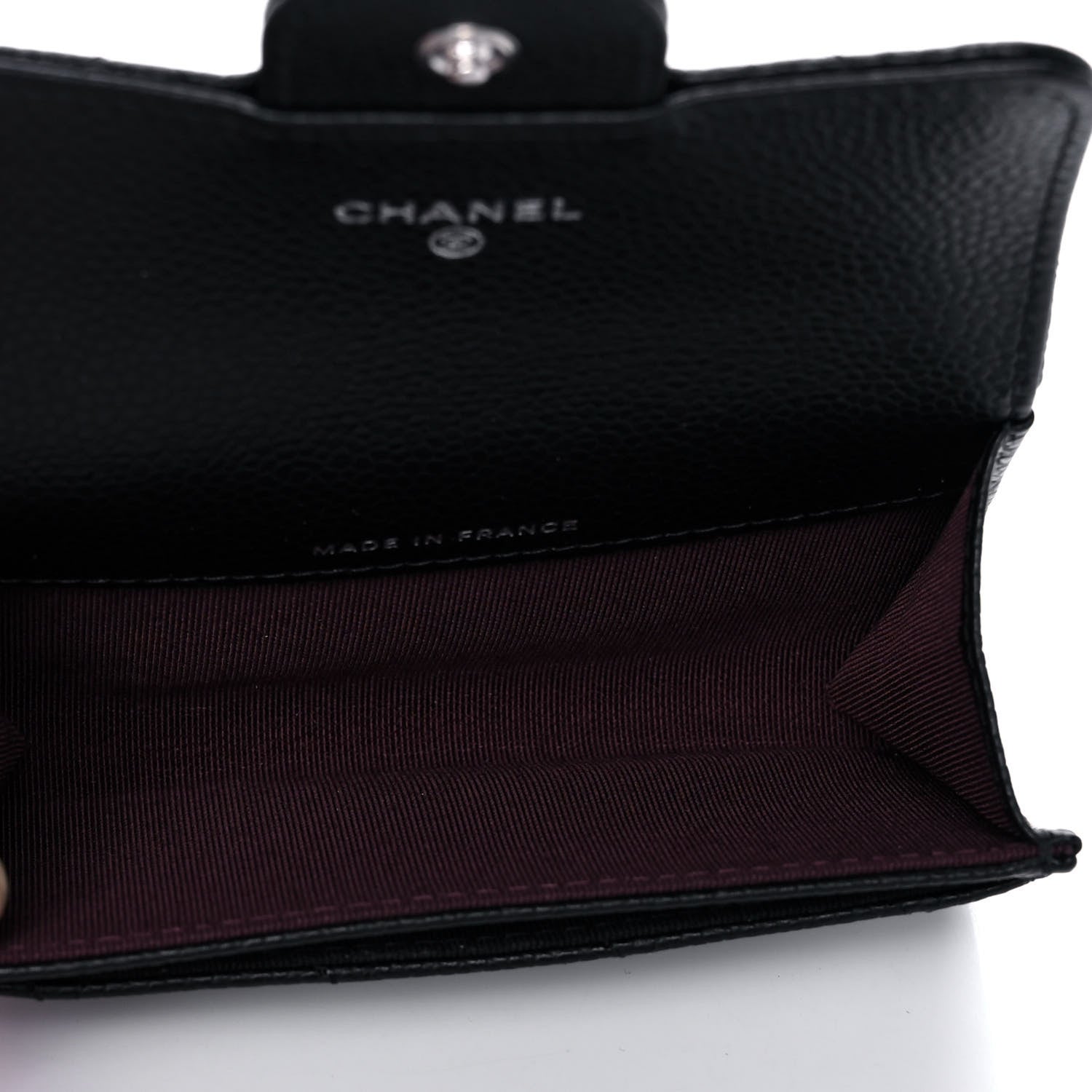 Chanel Caviar Quilted Flap Card Holder Wallet Black 5 of 12