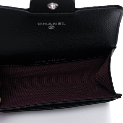 Chanel Caviar Quilted Flap Card Holder Wallet Black 5 of 12