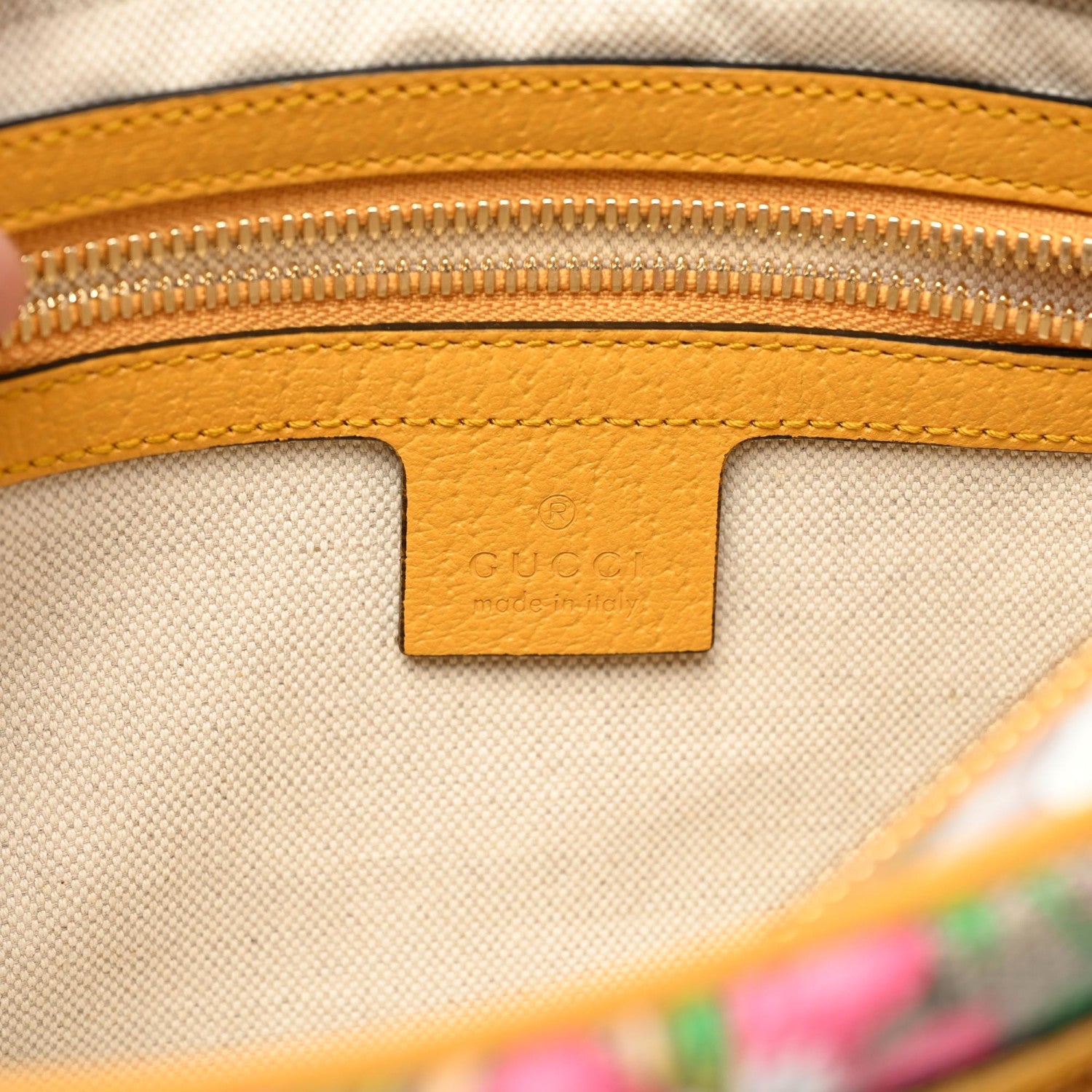Gucci GG Supreme Monogram Flora Medium Ophidia Belt Bag Beige Multicolor Crop 6 of 8