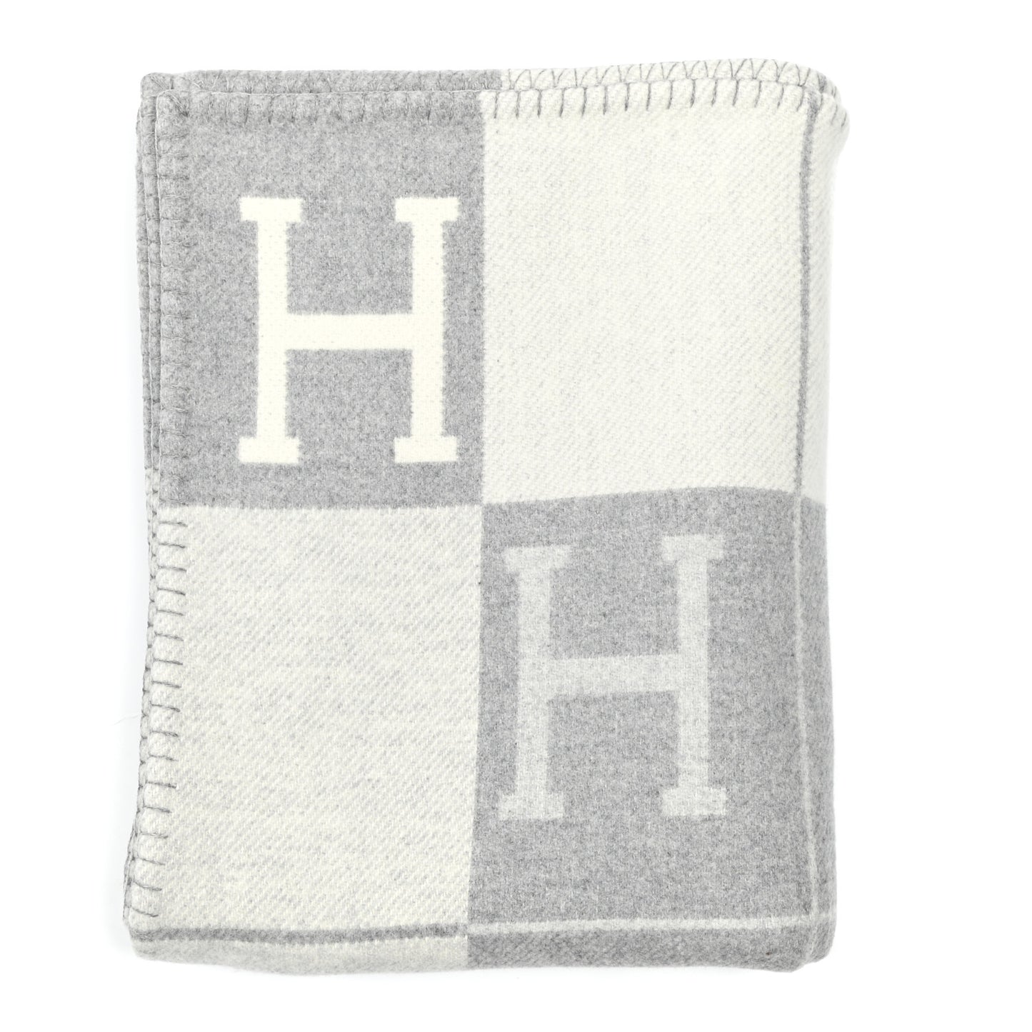 Wool Cashmere Avalon III Blanket Ecru Gris Clair