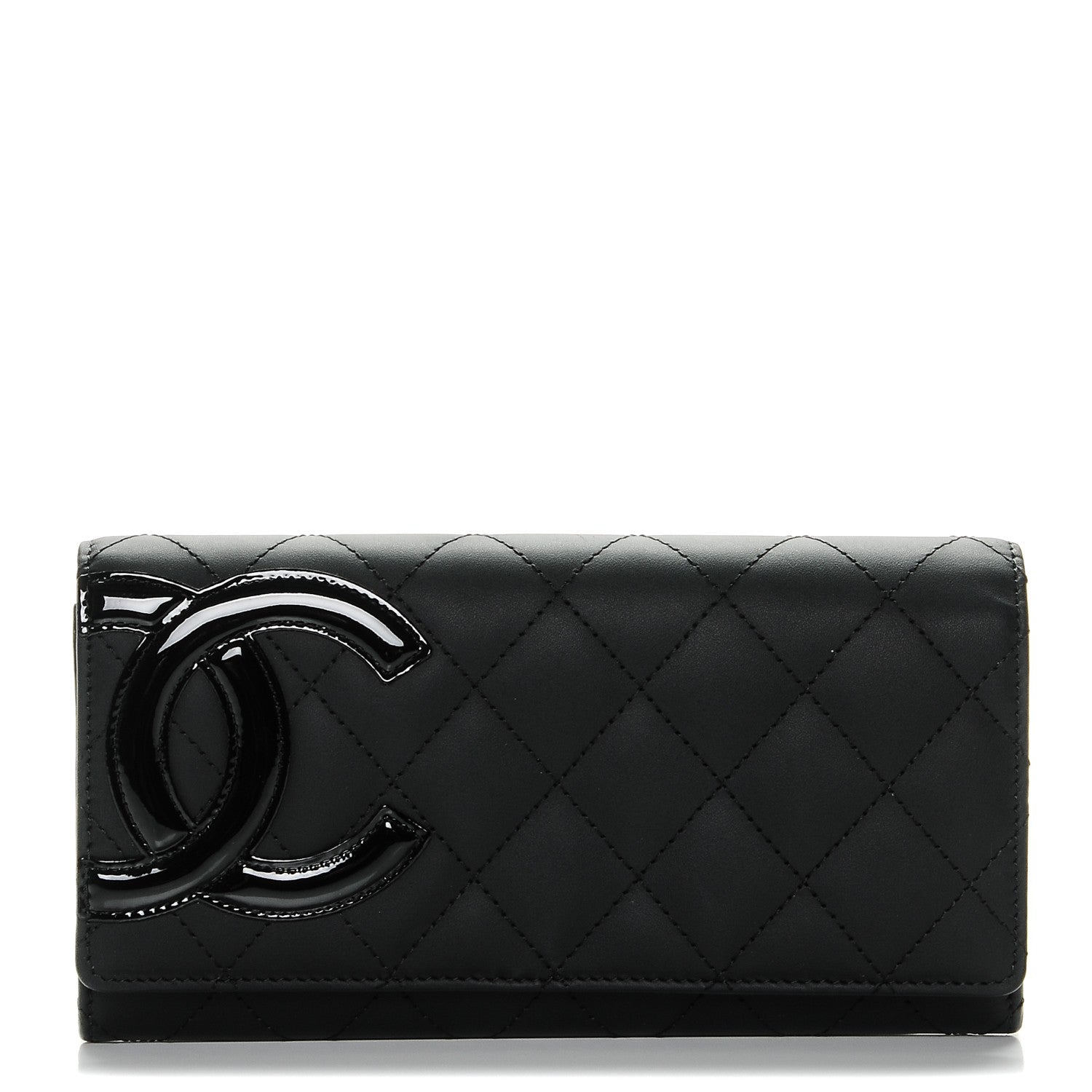 Chanel Calfskin Quilted Cambon Flap Wallet Black 1 of 8