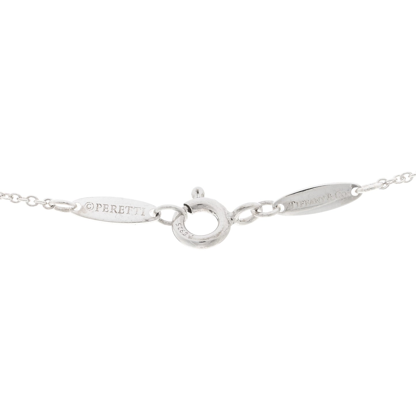 Sterling Silver 11mm Elsa Peretti Open Heart Pendant Necklace
