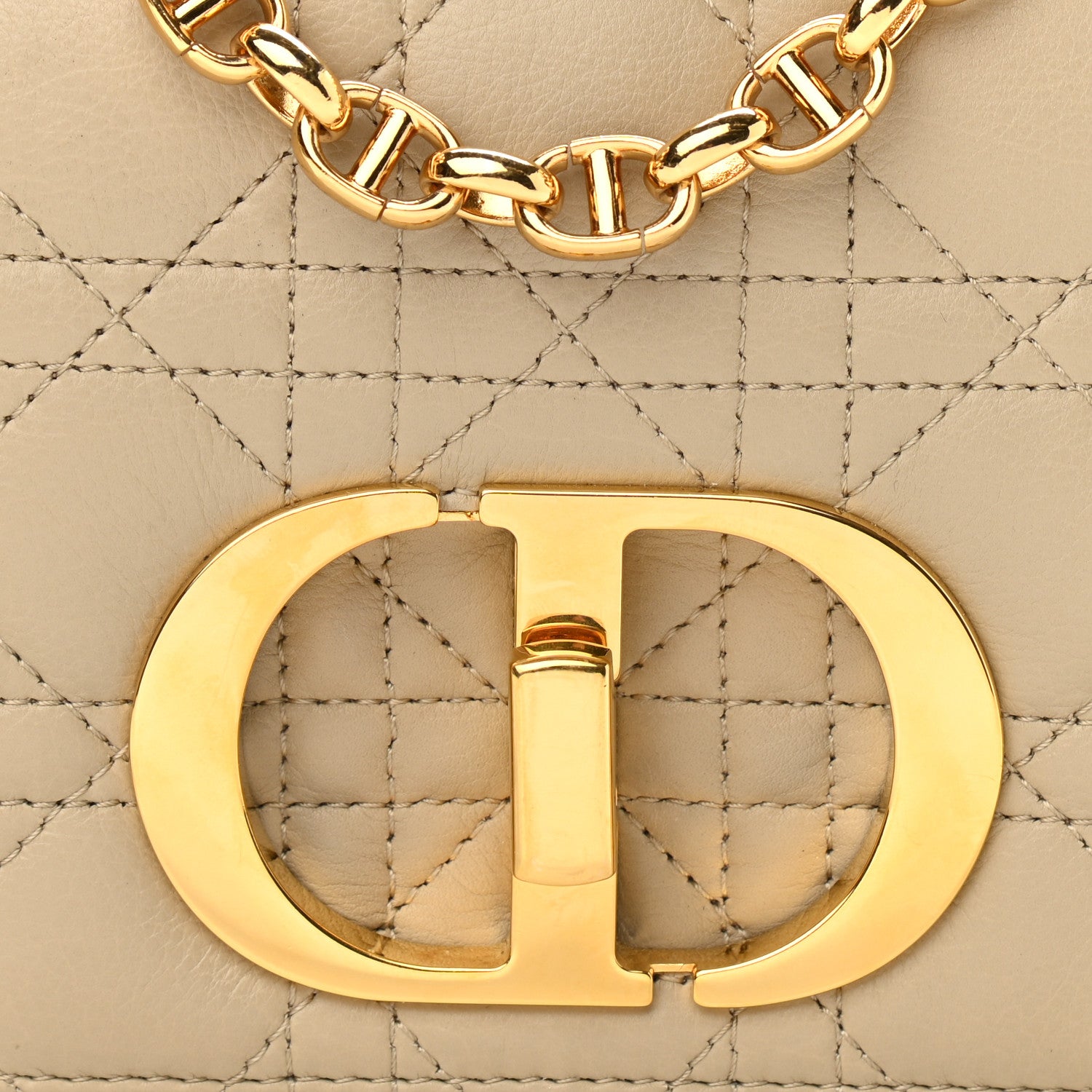 Christian Dior Lambskin Cannage Small Caro Bag Beige 14 of 15