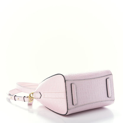 Givenchy Calfskin Crocodile Embossed Mini Antigona Pink 4 of 10