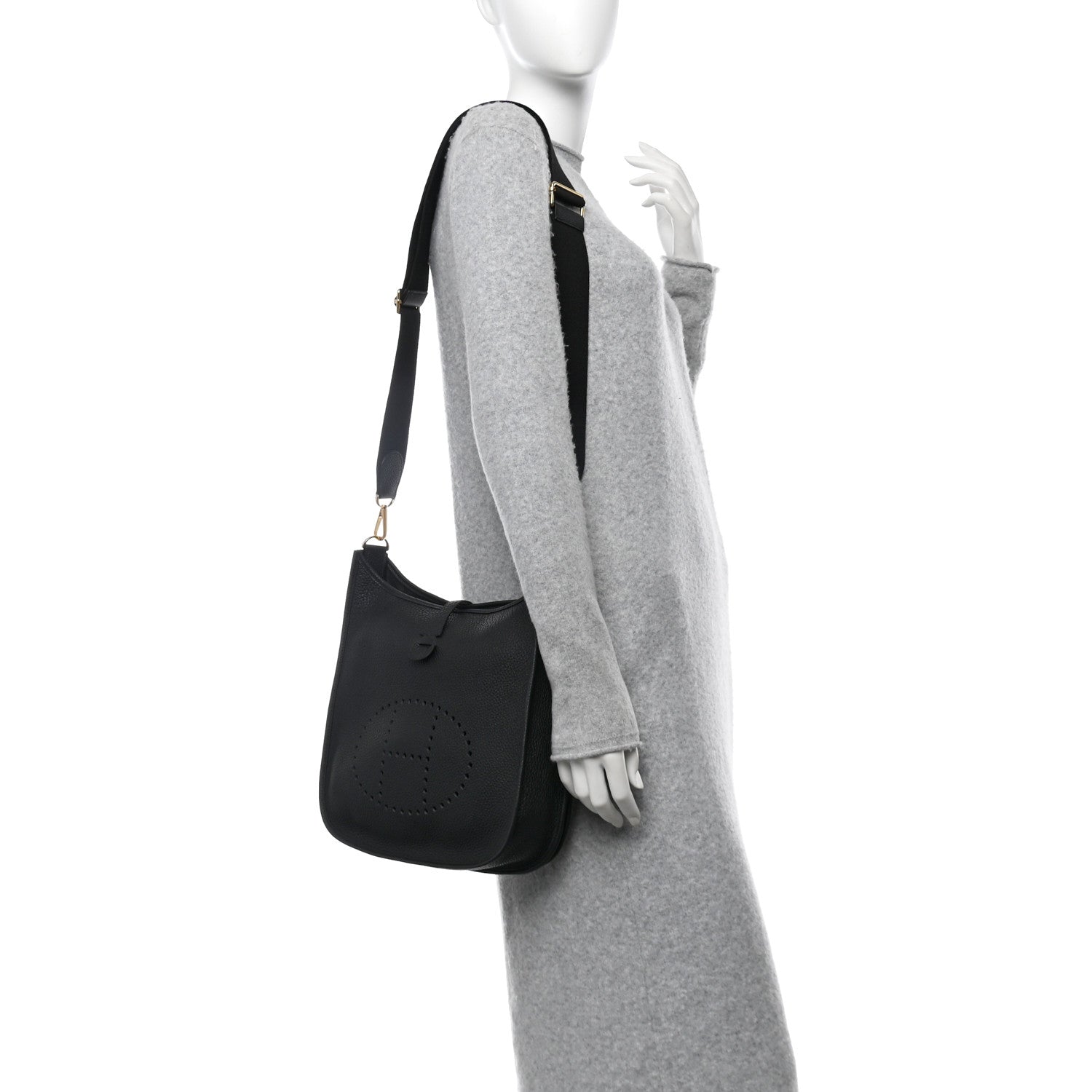 Hermes Taurillon Clemence EVELYNE III PM Black 2 of 11