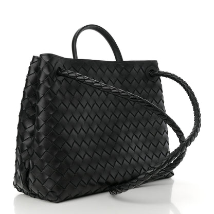 Bottega Veneta Nappa Intrecciato Medium Andiamo Shoulder Bag Black 3 of 9