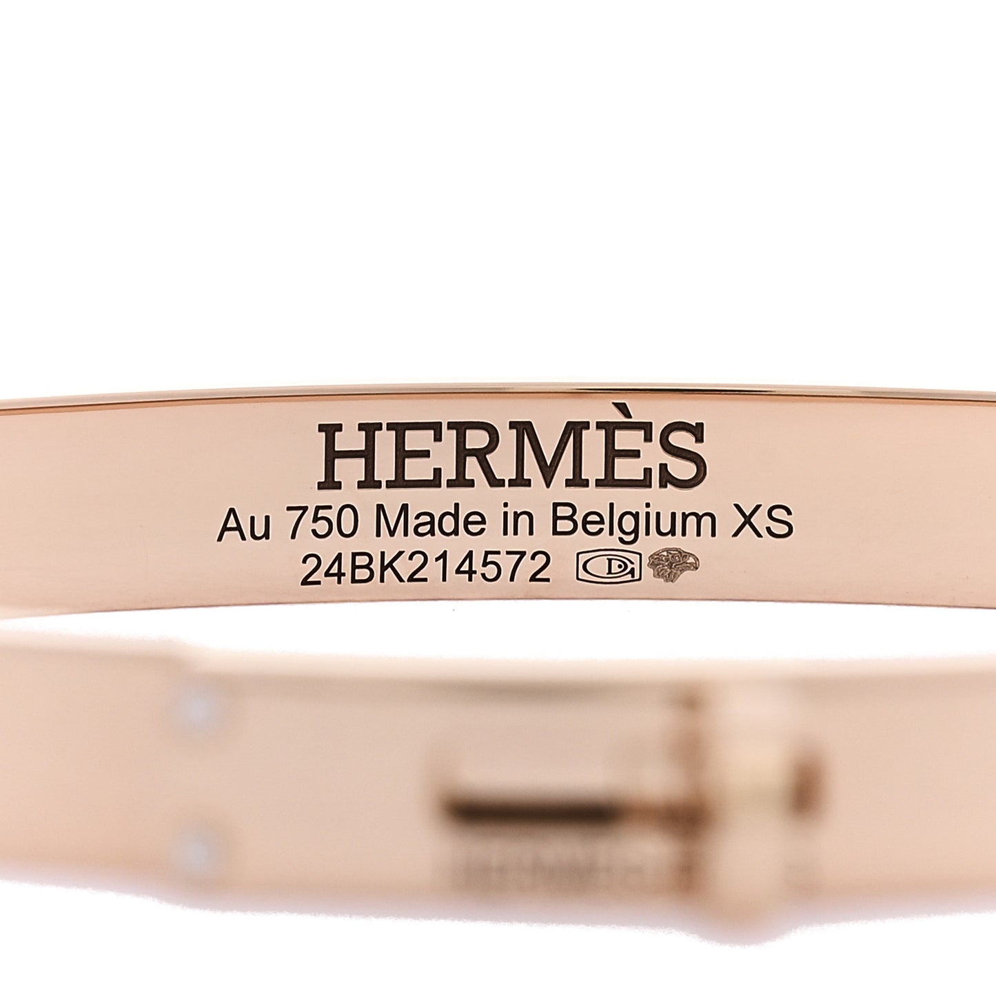18K Rose Gold Diamond PM Kelly Bracelet XS