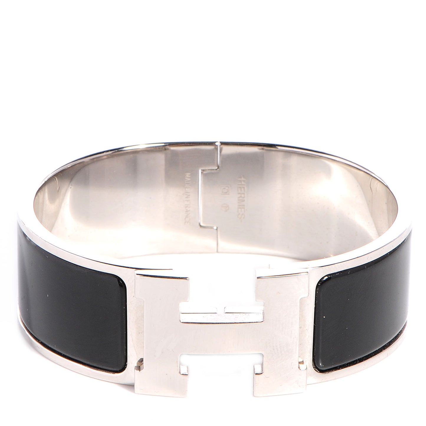 Enamel Wide Clic Clac H Bracelet PM Black