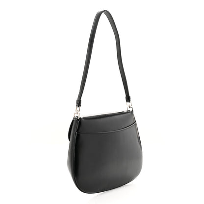 Prada Spazzolato Cleo Flap Shoulder Bag Black 3 of 10
