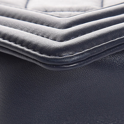Chanel Calfskin Quilted Medium Boy Flap Navy Blue 10 of 11