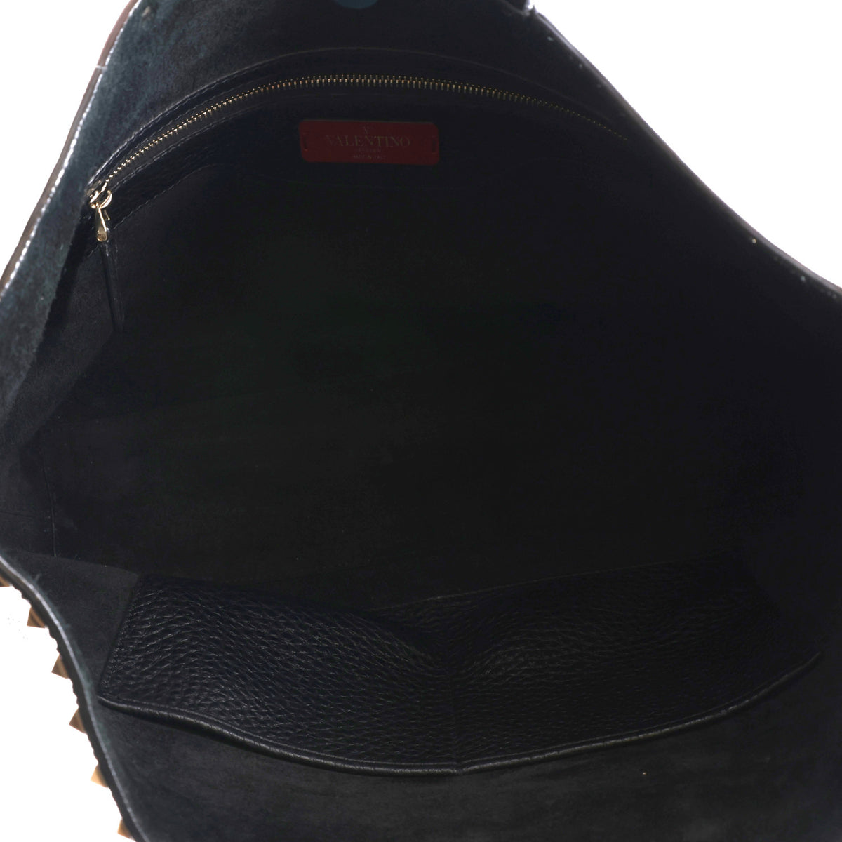 Valentino Garavani Grained Calfskin Small Rockstud Shoulder Tote Black 4 of 8