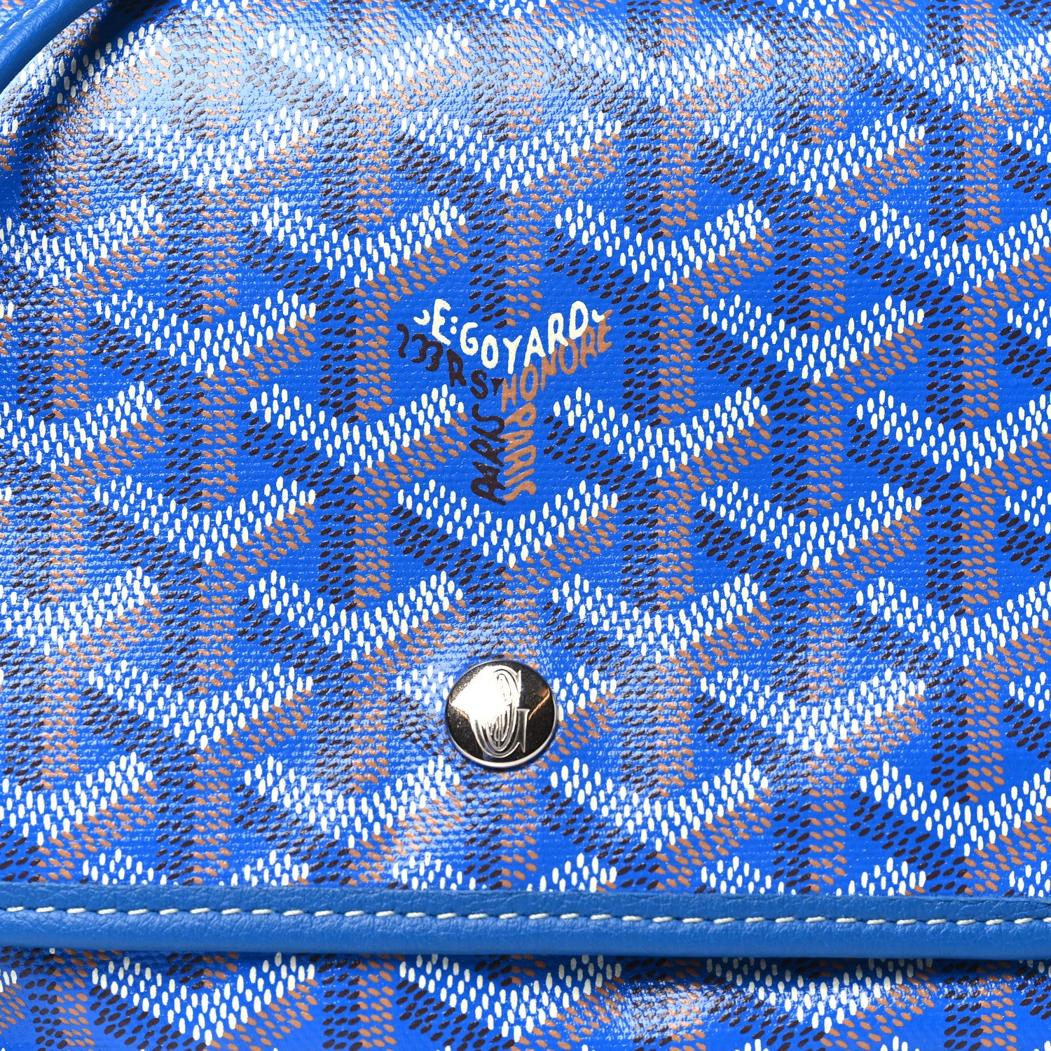 Goyard Goyardine Plumet Wallet Clutch Sky Blue 7 of 9