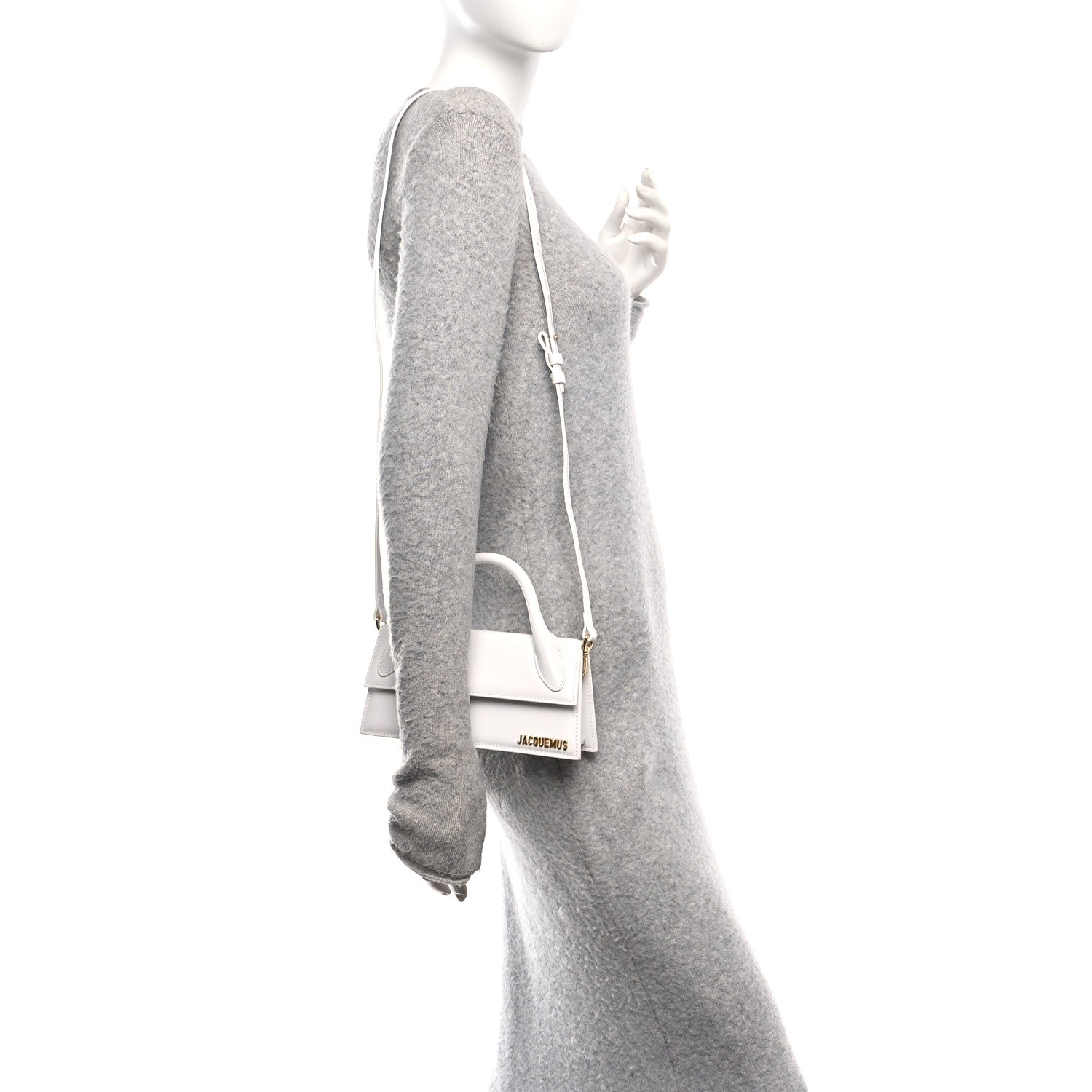 Jacquemus Smooth Calfskin Le Chiquito Long White 2 of 9