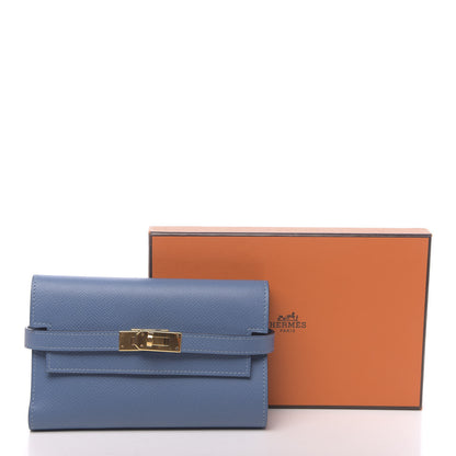 Hermes Epsom Medium Kelly Wallet Bleu Agate 9 of 9