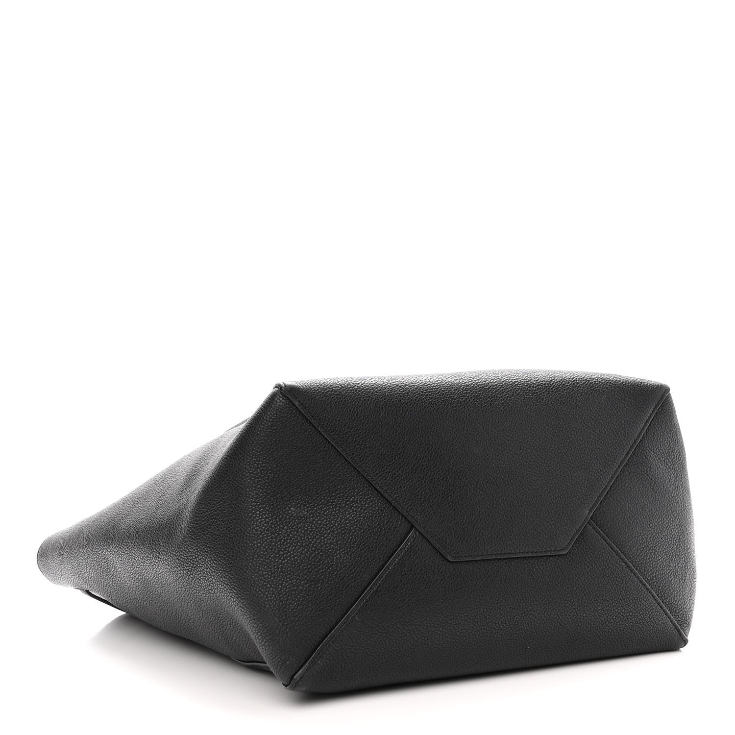 Celine Soft Grained Calfskin Small Belt Cabas Phantom Black 4 of 10