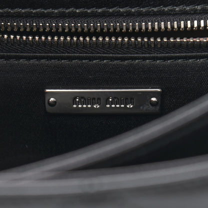 Miu Miu Pattina Nappa Crystal Studded Borchie Flap Bag Black 6 of 9