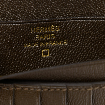 Hermes Shiny Alligator Bearn Compact Wallet Gris Elephant 6 of 7