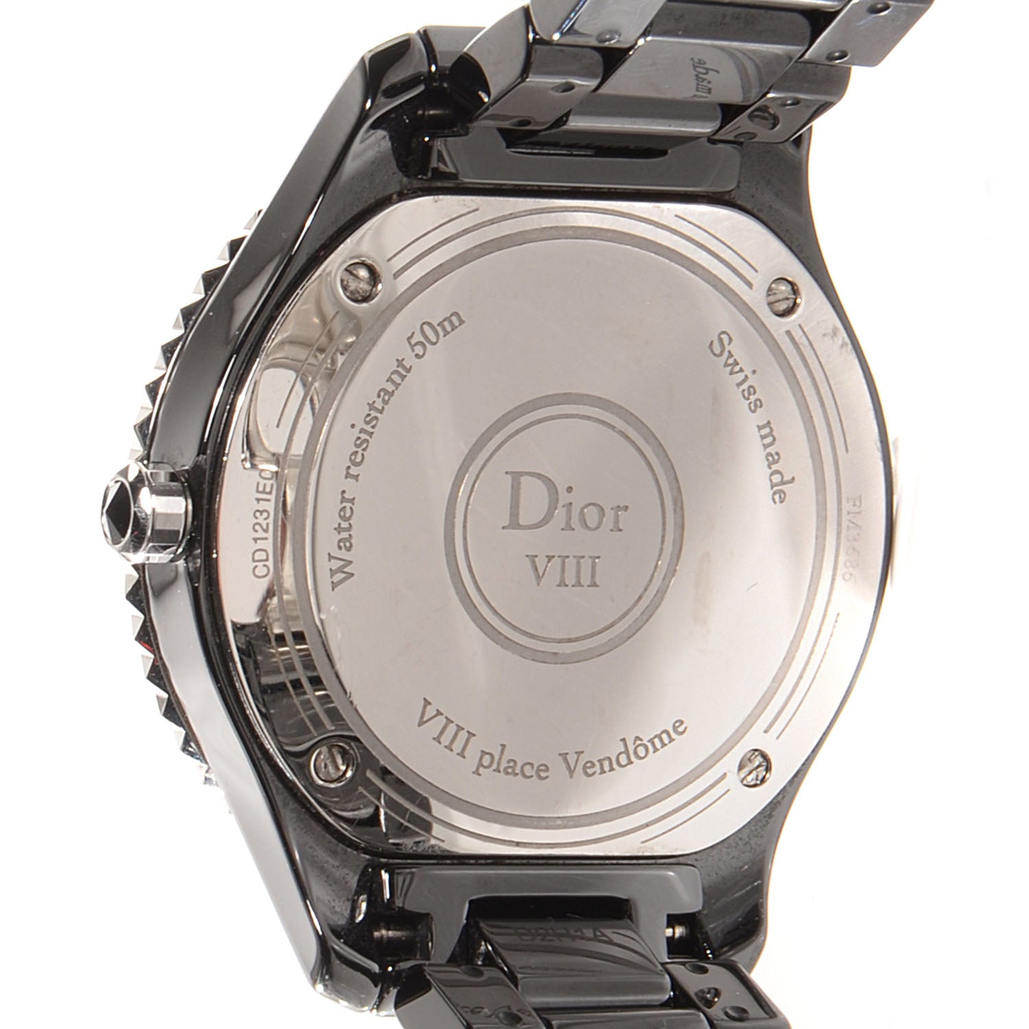 Christian Dior Stainless Steel Ceramic 33mm Dior VIII Quartz Watch Black 4 of 7
