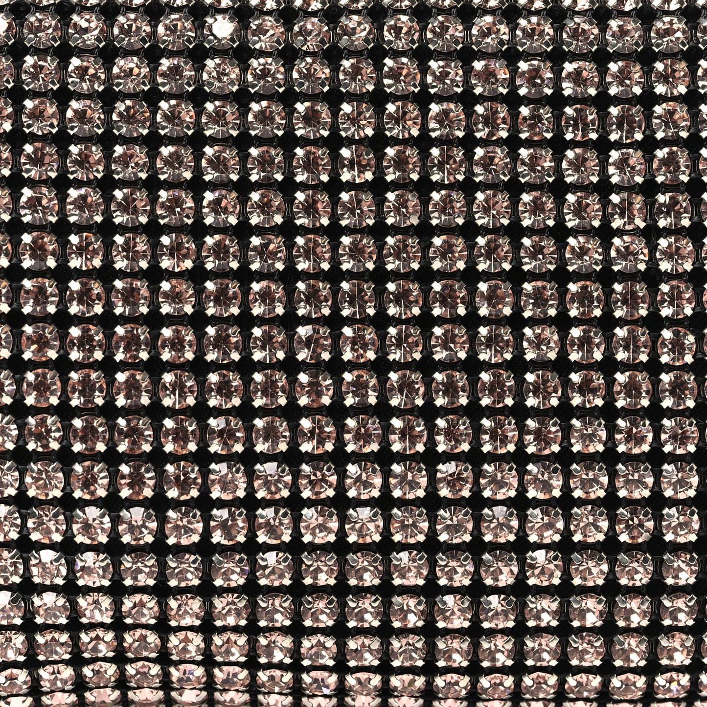 Mesh Crystal Rhinestone Mini Heiress Pouch Sandstone