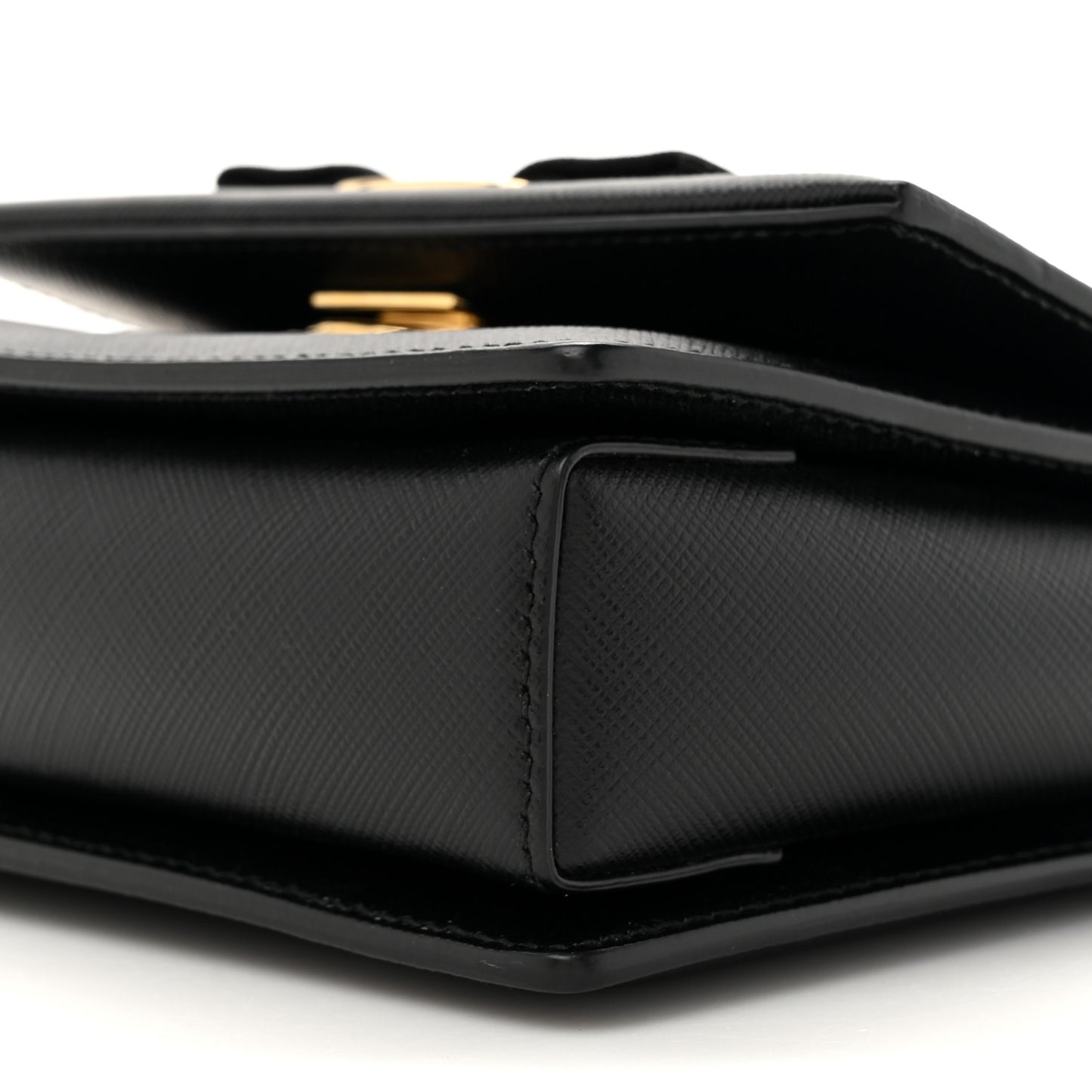 Printed Calfskin Mini Ginny Shoulder Bag Black
