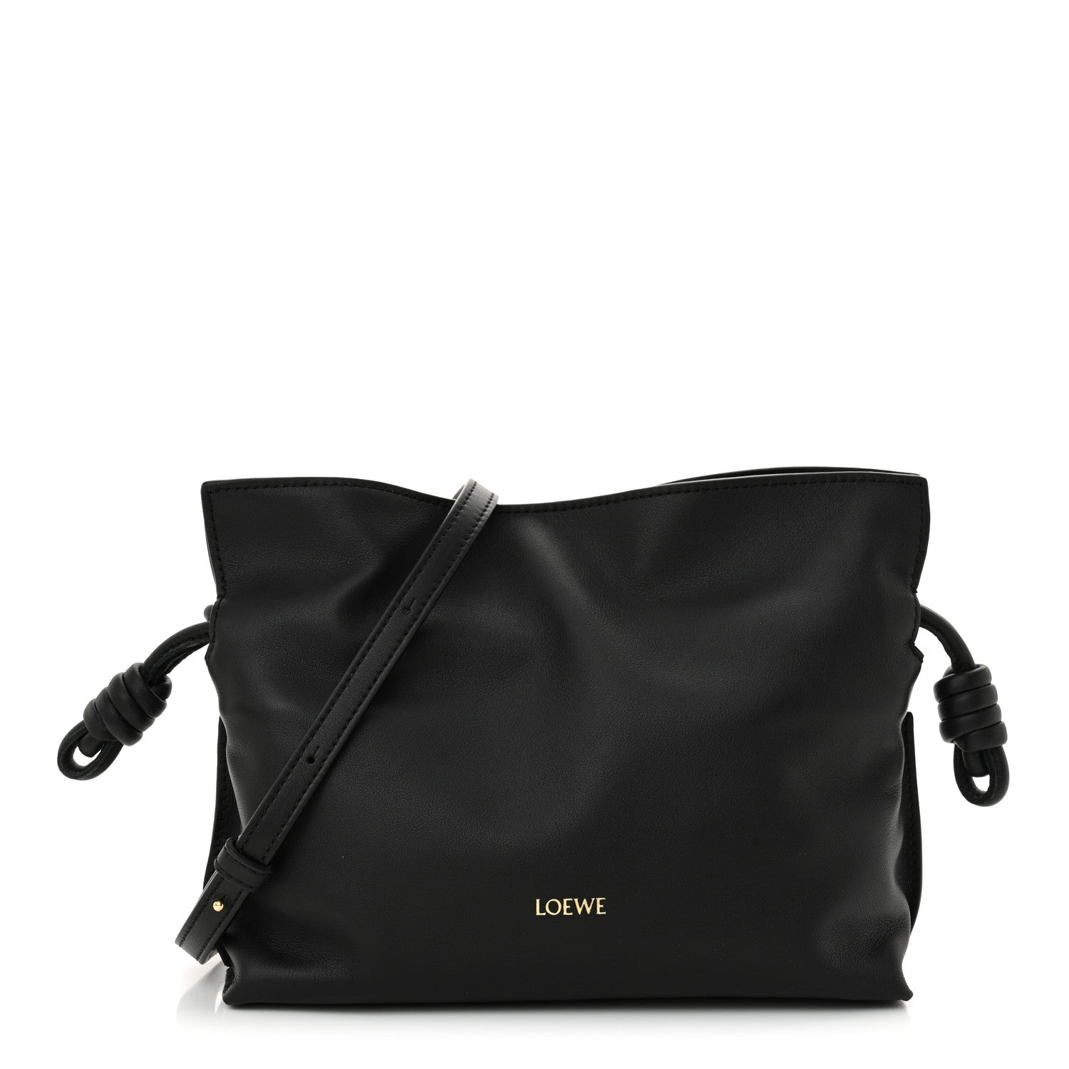 Loewe Calfskin Mini Flamenco Knot Clutch Black 1 of 10