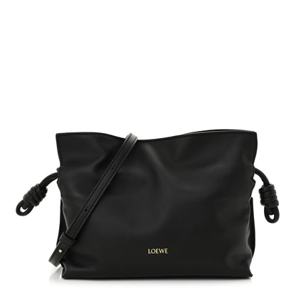 Loewe Calfskin Mini Flamenco Knot Clutch Black 1 of 10