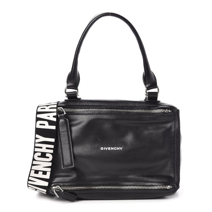 Givenchy Calfskin Medium Pandora Logo Strap Black 1 of 10