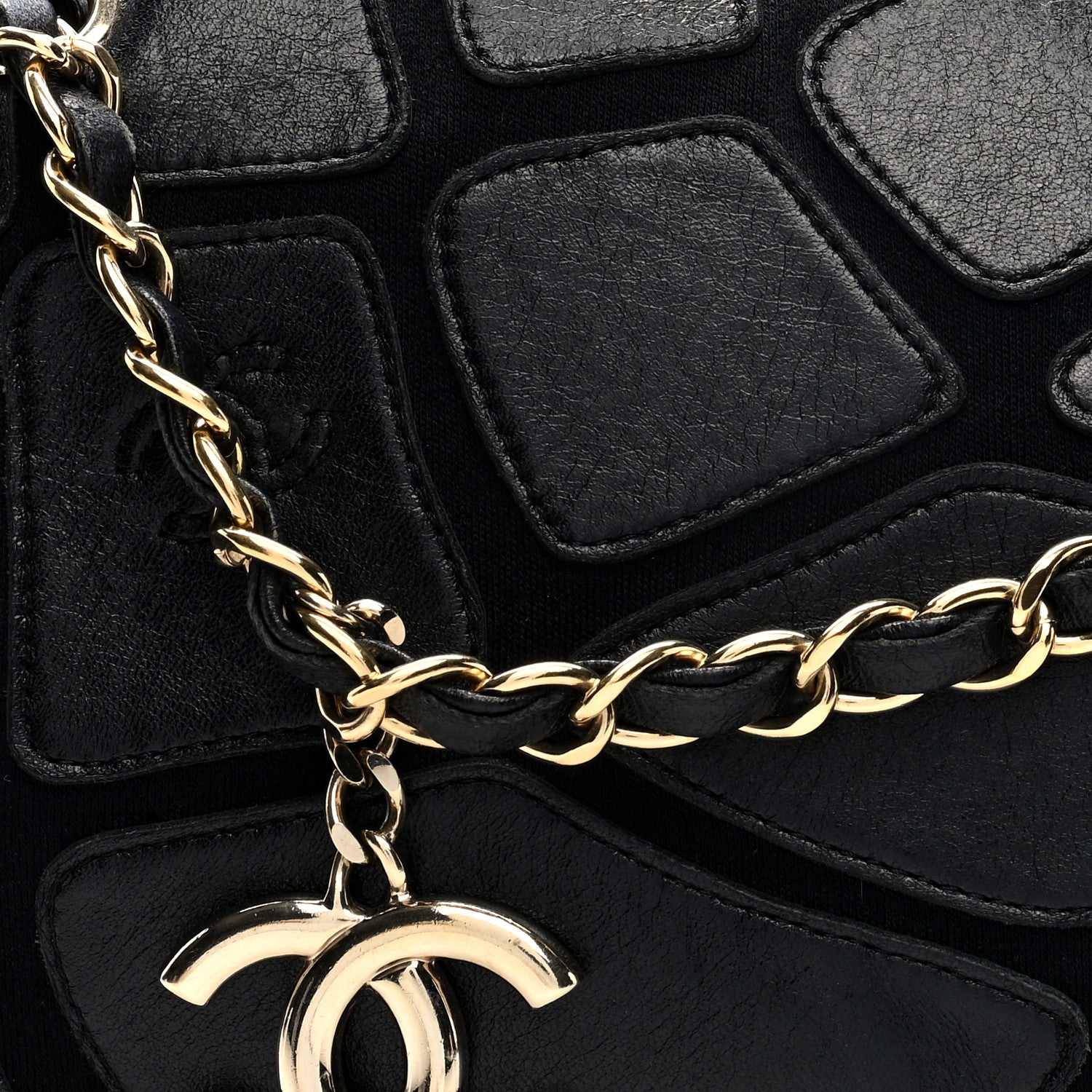 Chanel Lambskin Jersey Scales Flap Black 8 of 10