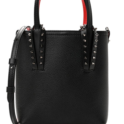 Christian Louboutin Calfskin Spikes Mini North South Cabata Tote Black 7 of 9