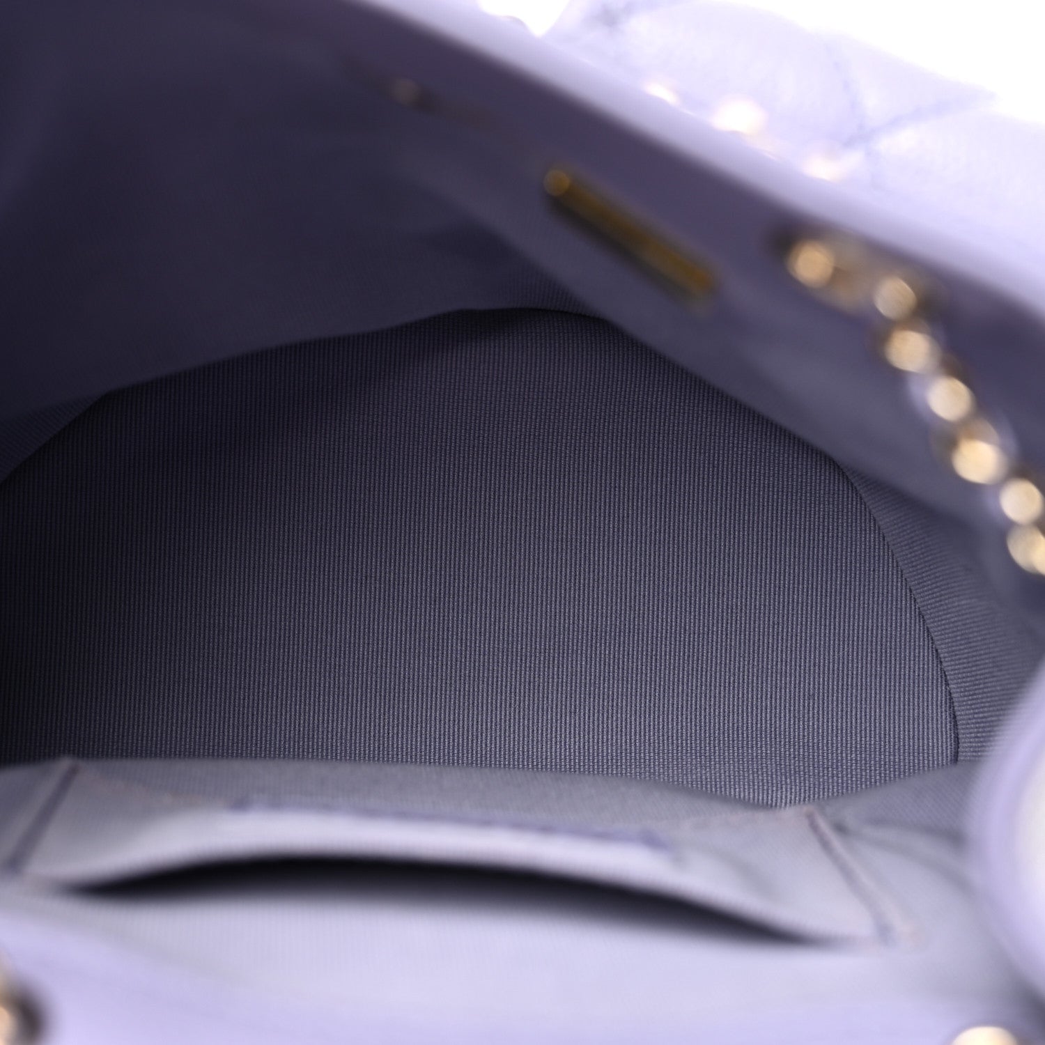 Chanel Shiny Caviar Quilted Small Duma Pockets Drawstring Backpack Light Purple 5 of 9