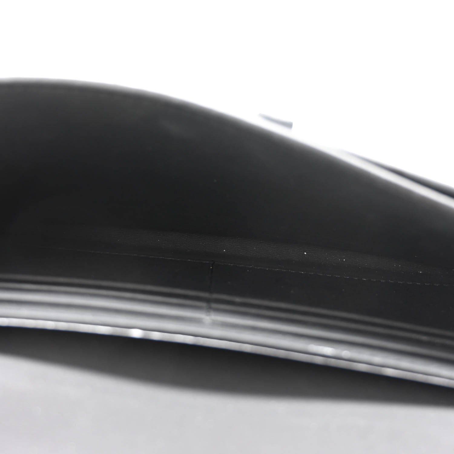 Christian Dior Ultra Matte Calfskin Saddle Chain Wallet Pouch Black 6 of 11