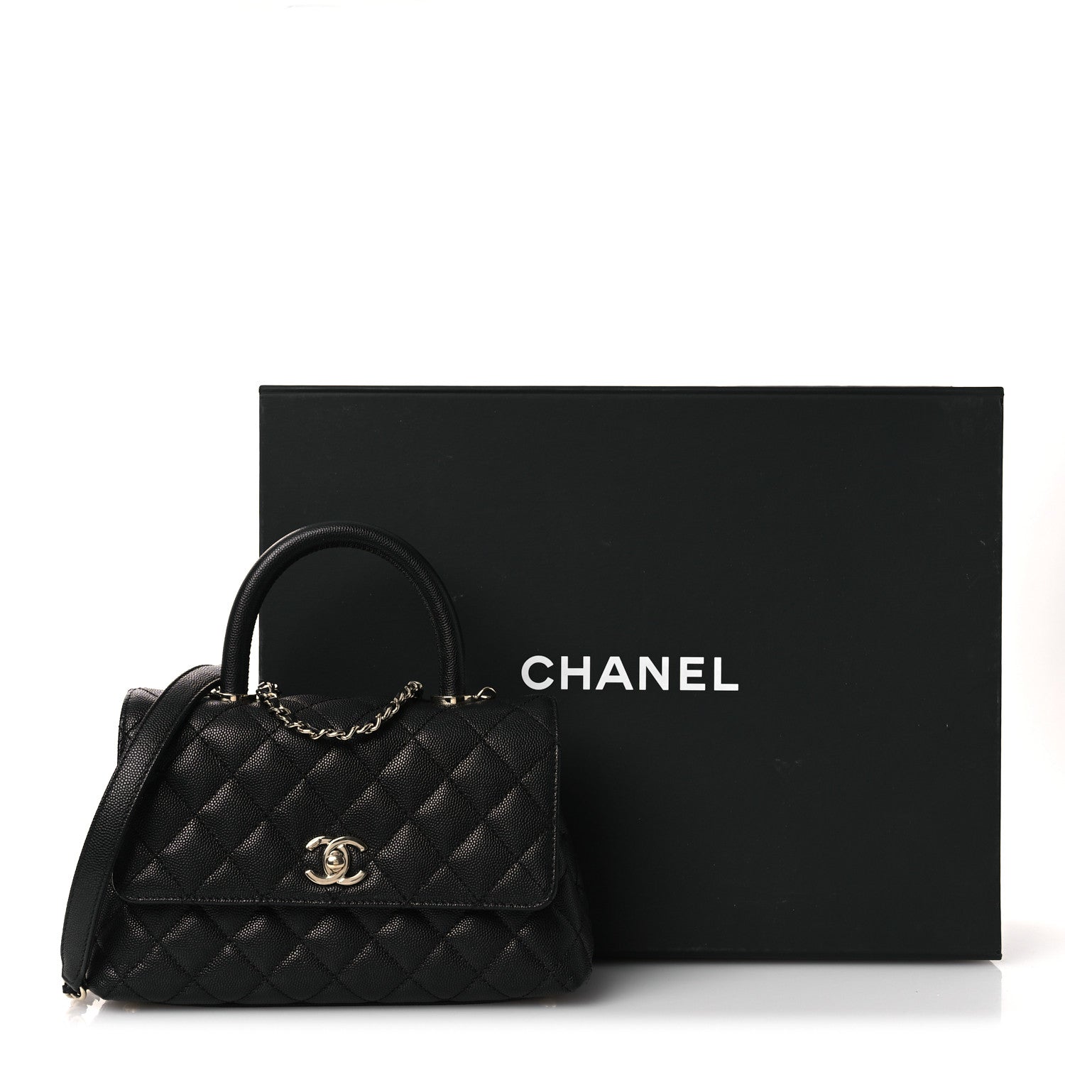 Chanel Caviar Quilted Mini Coco Handle Flap Black 1830142