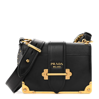 Prada City Calf Saffiano Cahier Bag Black 1 of 9
