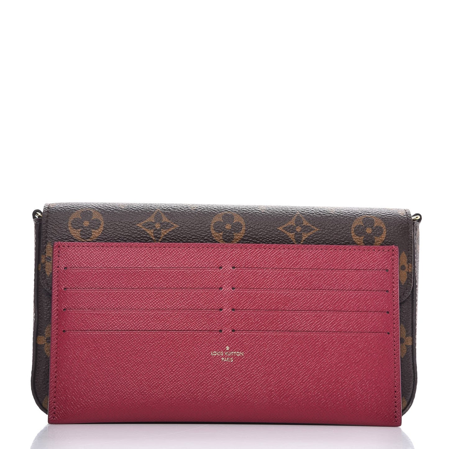 Monogram Pochette Felicie Chain Wallet Fuchsia