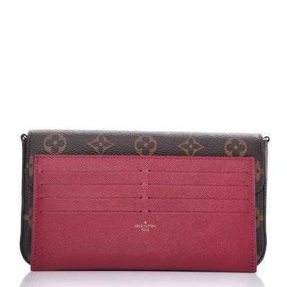 Louis Vuitton Monogram Pochette Felicie Chain Wallet Fuchsia 5 of 9