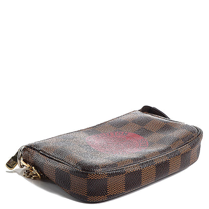 Louis Vuitton Damier Ebene Complice Trunks and Bags Mini Pochette Accessories Red 4 of 7