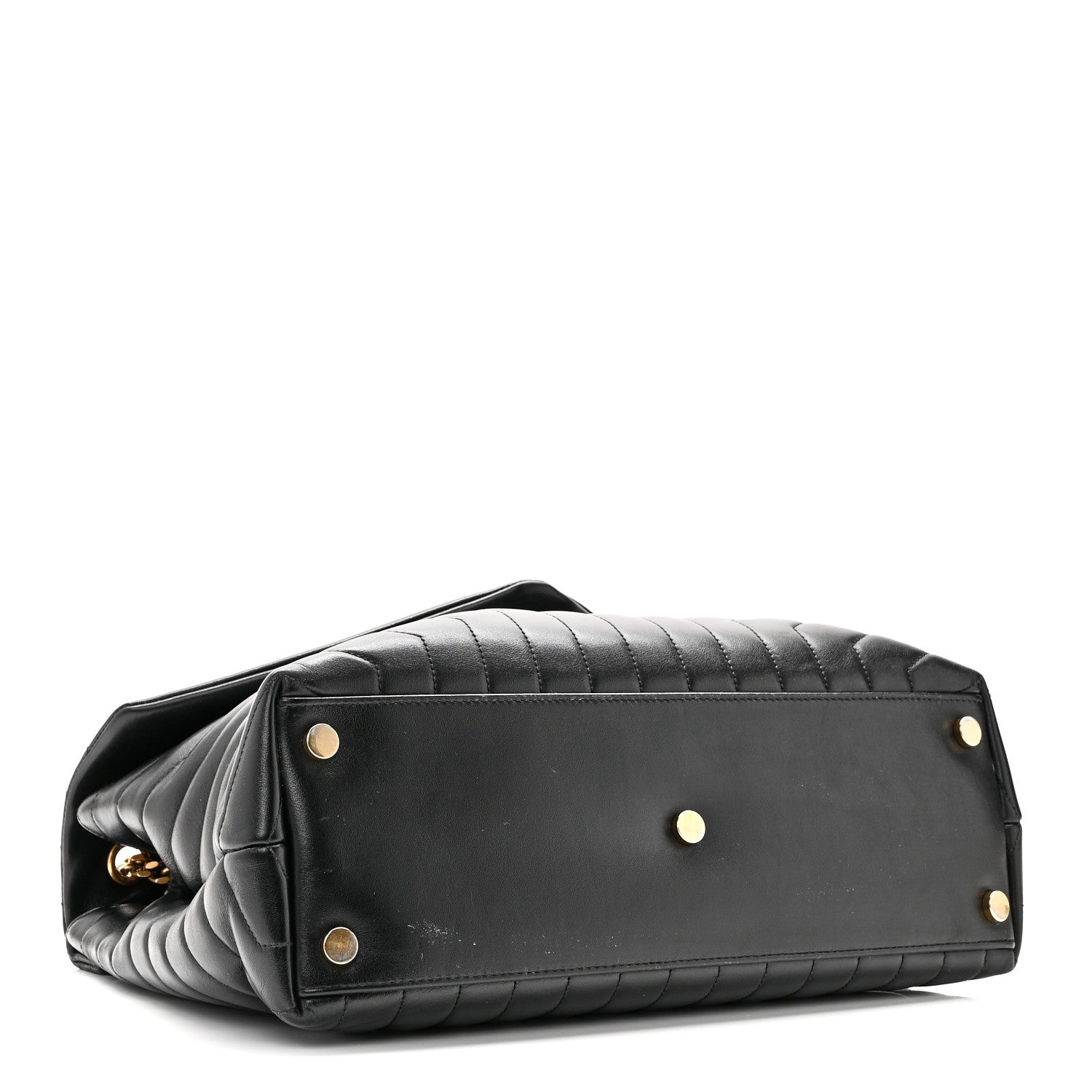 Saint Laurent Calfskin Y Quilted Monogram Large Loulou Chain Satchel Black 4 of 10