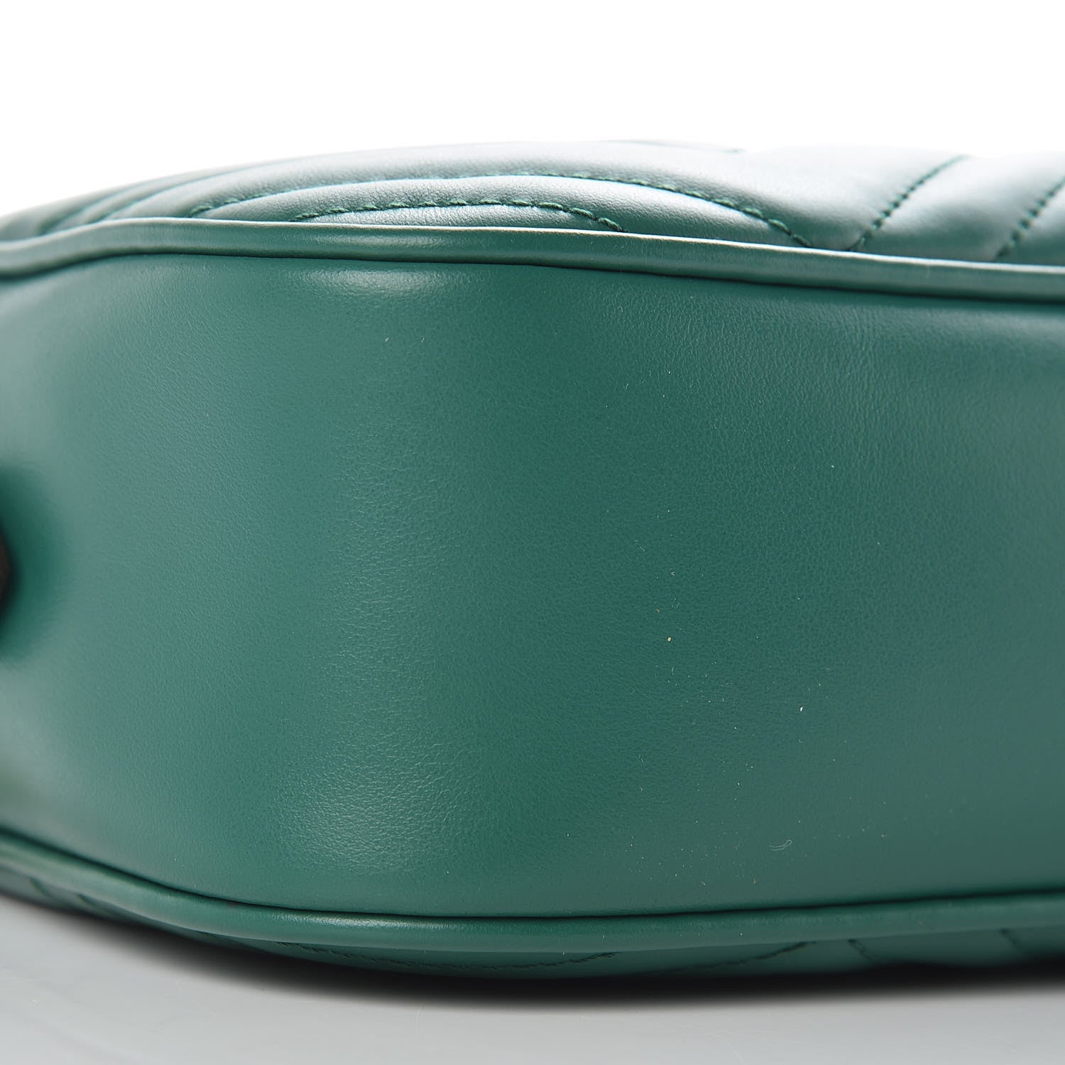 Gucci Calfskin Matelasse Small GG Marmont Chain Shoulder Bag Emerald Green 8 of 10