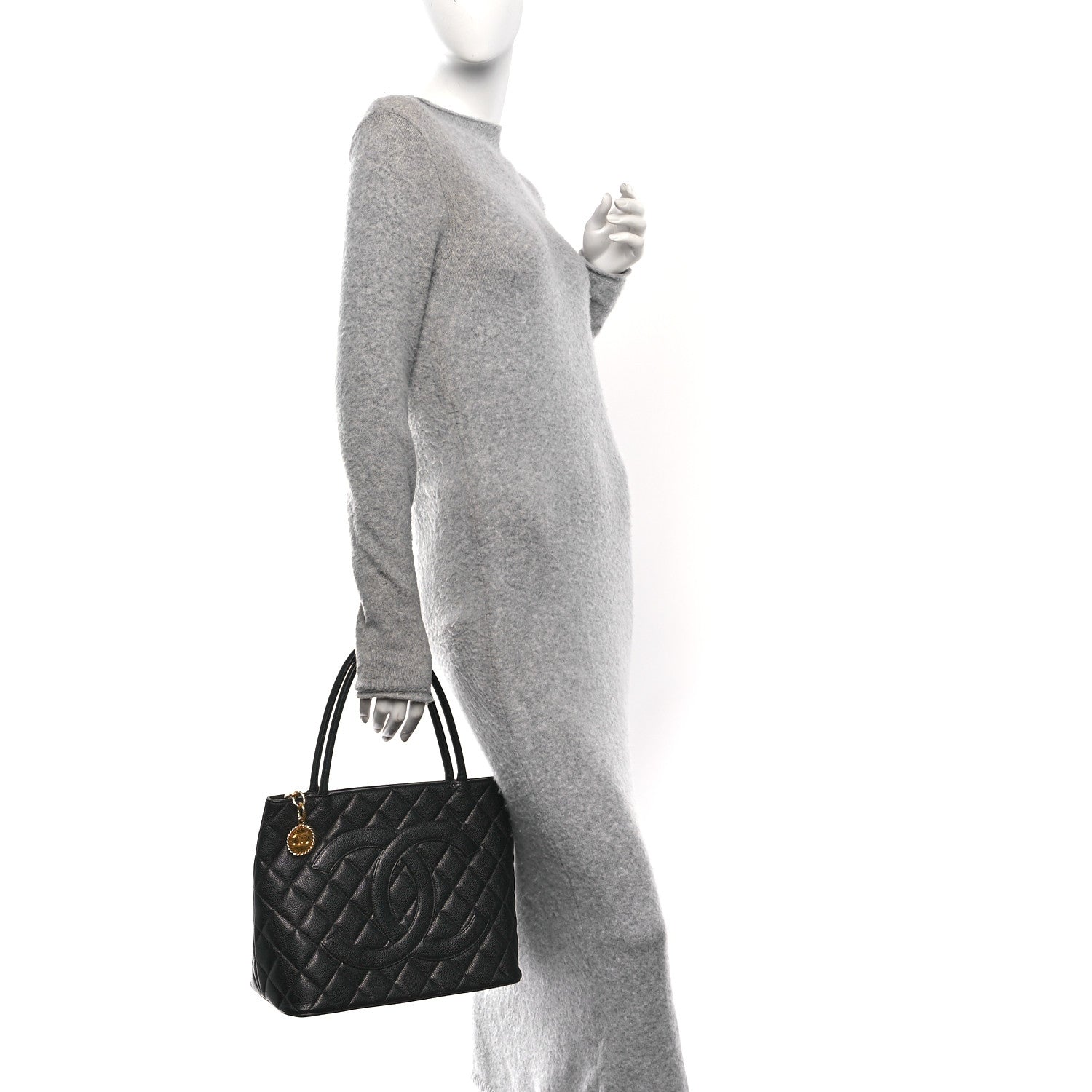 Chanel Caviar Quilted Medallion Tote Black 2 of 10