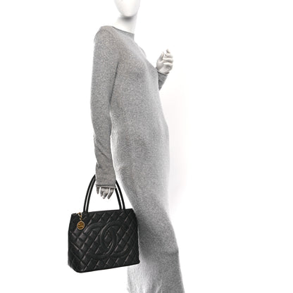 Chanel Caviar Quilted Medallion Tote Black 2 of 10